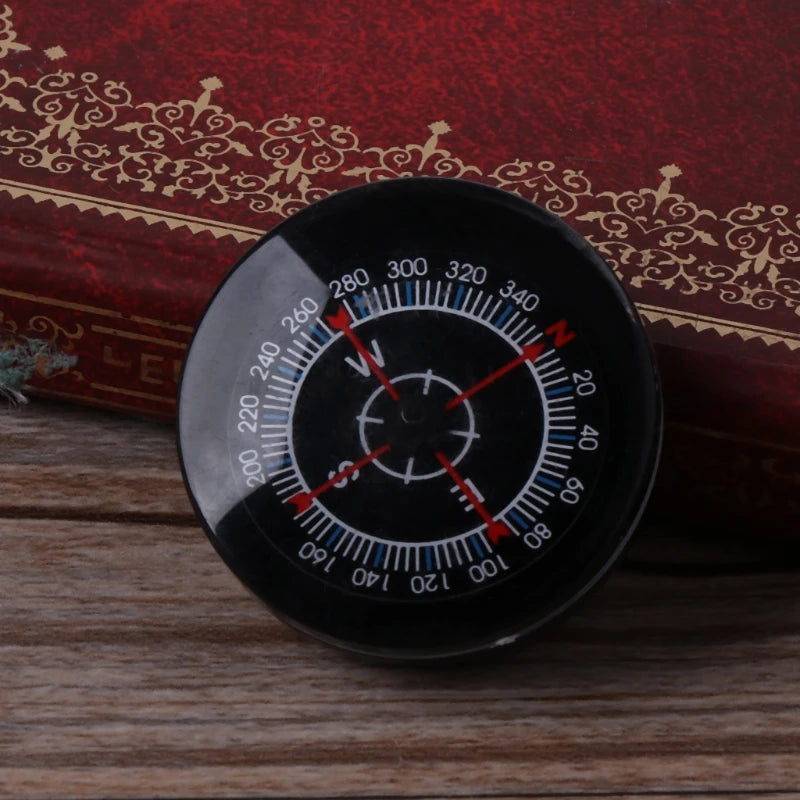 1Pc Miniature Button Compass, Mini Pocket Oil Filled Accurate Compass for Hiking Camping Outdoor Activities Accessory R66E
