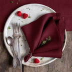 Set Of 6 40x40cm Table Cloth Napkins Durable Polyester Thicken Placemat Reusable for Kitchen Dining  Wedding Decoration