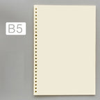 PLRBOK 50 Sheets 100 Pages A5 B5 A4 Loose Leaf Paper Binder Inner Pages 20/26/30 Holes Office Accessories Notebook Stationery