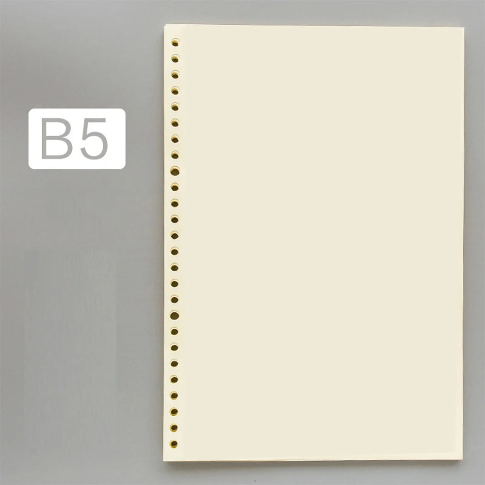 PLRBOK 50 Sheets 100 Pages A5 B5 A4 Loose Leaf Paper Binder Inner Pages 20/26/30 Holes Office Accessories Notebook Stationery