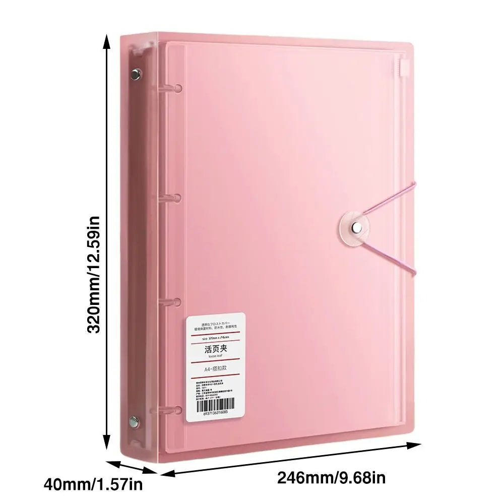 Multifunctional PP Storage Booklet Loose Leaf A4/A5/B5 Binder Family ID Storage Bag Dustproof Photo Album School