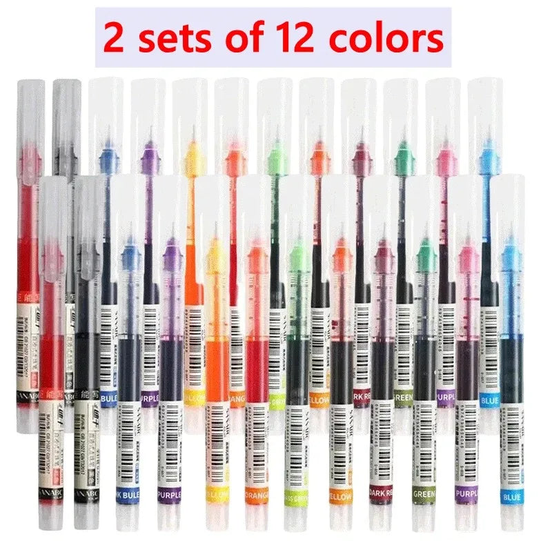 3/10/50/100PCS Color Gel Pens set,0.5mm Fine Tip Ballpoint Pen for Drawing Pens for Writing Office Accessories Back To School