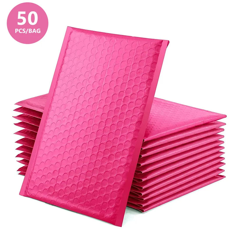 Pink Bubble 50 Pcs Envelopes for Shipping Bags Padded Envelopes for Packaging Seal Mailing Gift Padding Purple and Pink Black