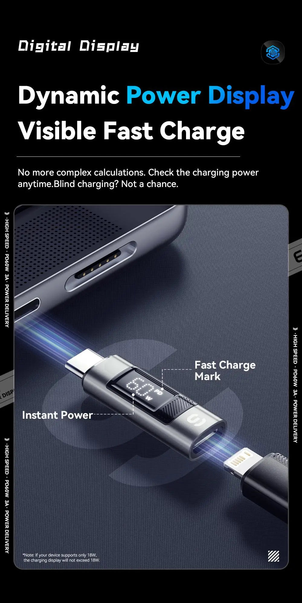 Essager Type C to Lighting OTG Adapter Digital Display Fast Charging Type-C Female To Lightning Male Connector For iPhone 15 14