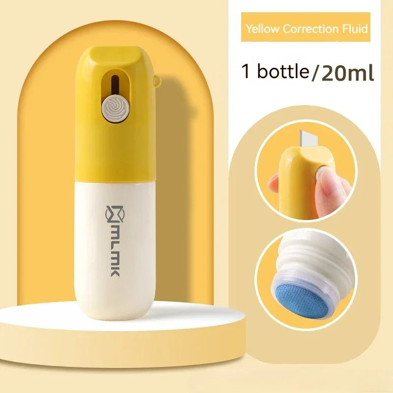 Portable Thermal Paper Correction Fluid Fast-Drying Anti Peep Privacy Protector with Retractable Box Opener Quick Eraser Covera