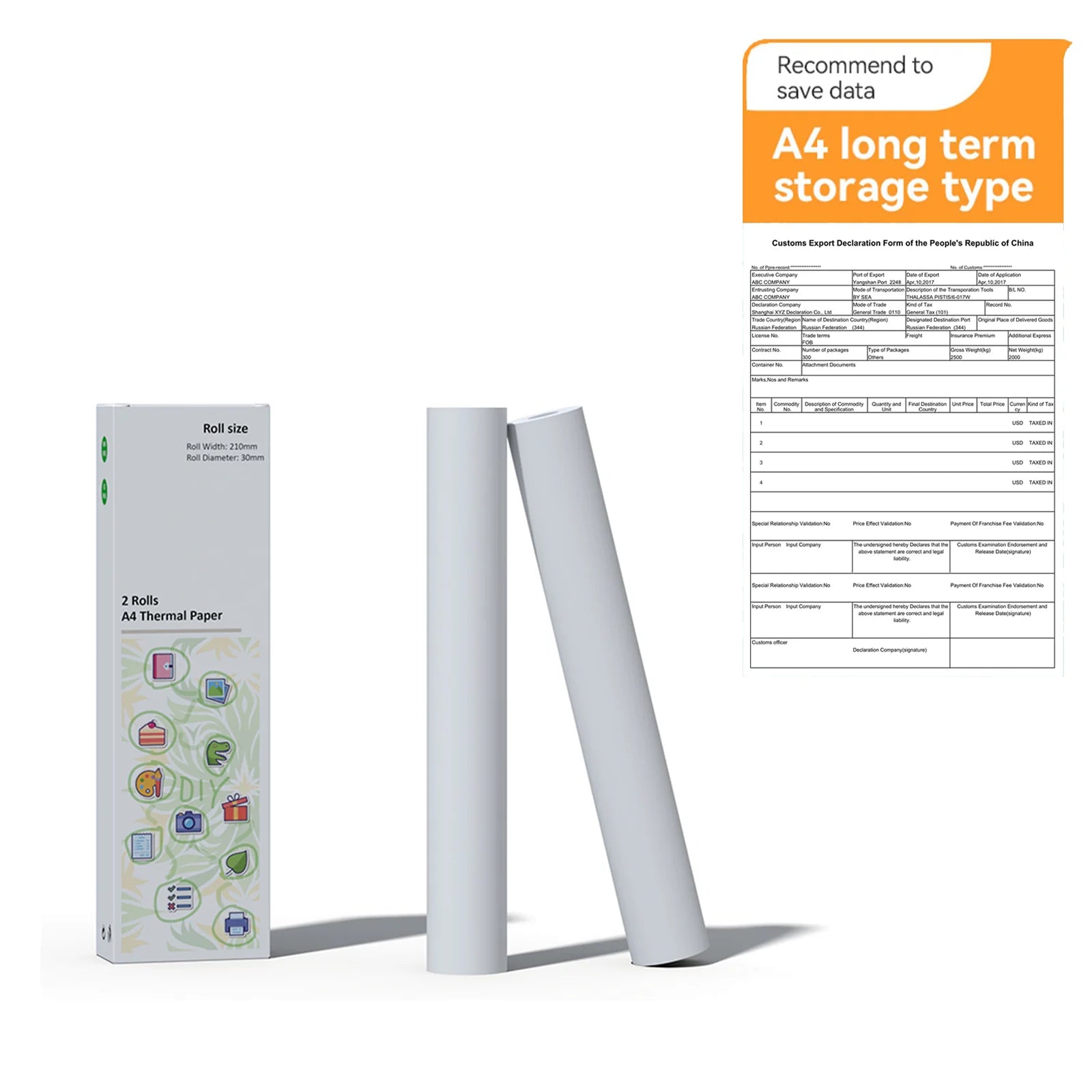 A4 Thermal Paper Printer Paper for A4 Portable Printer,For M08F-Letter, M08F M832,M833, M834,M835, 8.27"×11.69” Size, 100 sheets