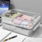 Document Storage Box,Desktop Documents, A4 Data Sorting Box, Household Registration Book, File Bag, Dustproof And Moisture-Proof