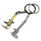 Mini Metal Ruler Vernier Caliper Portable 0-40mm keychain Measuring Gauging Tools Car Turbo key Chain Ring Ruler Caliper
