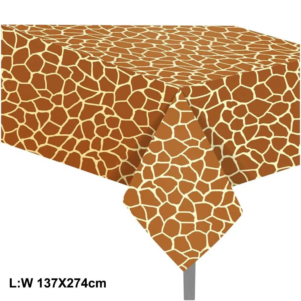 Jungle Safari Wild Animal Party Supplies Disposable Jungle Zoo Animal Print Paper Plates Napkins for Birthday Party Baby Shower