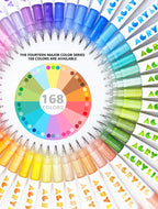 GuangNa 168/12 Colors High Gloss Acrylic Marker Pen Set,Hard Headed Drawing Pens,DIY Graffiti Paint Pen Stationery,GN.586
