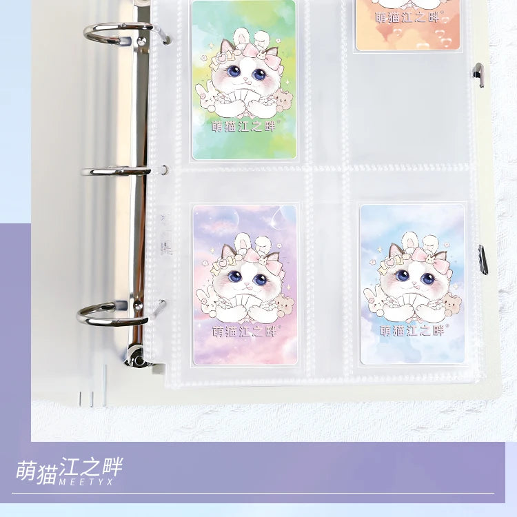 Heavy Duty A5 Card Binder W/ 55mm Large D-Rings 3-Ring Thick Photo Card Album W/ Elastic Band for K-pop Collection