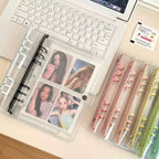 Lightweight Pvc Loose-Leaf Shell 6 Holes A6 Transparent Loose-Leaf Shell, Color Clip, Simple Candy Color Album Shell