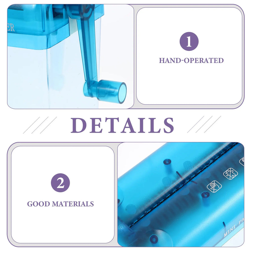 Small Portable Hand Shredder for Paper Documents Bills Receipts Arts Crafts Sturdy Manual Shredder Home Office School Daily Use