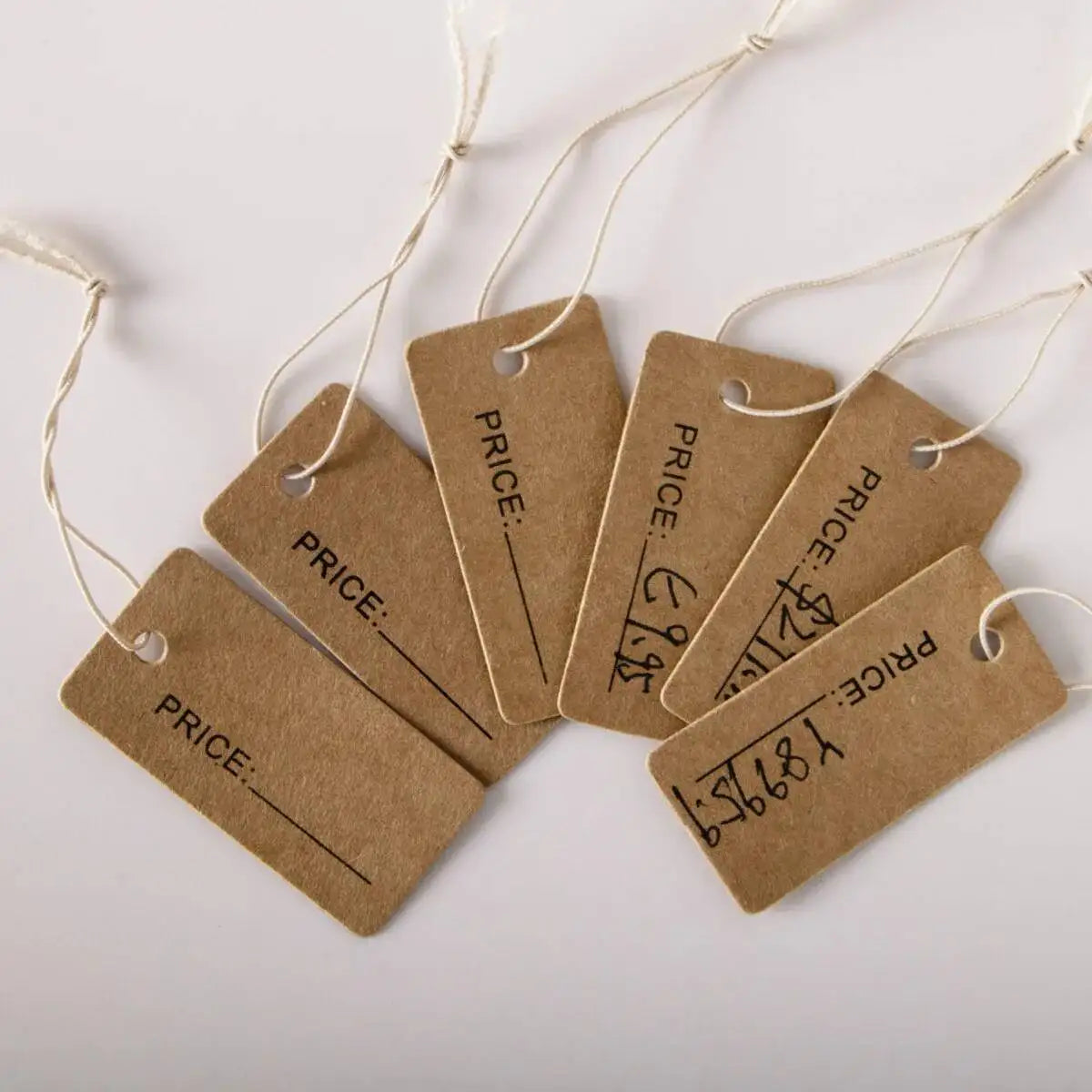 100pcs/lot Rectangle Shape White Black Brown Price Display Cards Fashion Jewelry Paper Hang Tags