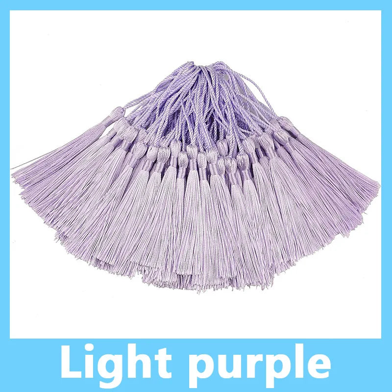 100pcs/Pack 13cm Tassel Silk Fringe Silky Floss Bookmark Tassels Mini Tassels for DIY Craft Jewelry Making Souvenir Bookmarks