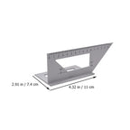 Aluminum Alloy T Ruler Right Angle 45 90 Degree Scribing Ruler Woodworking Measuring Tool Woodworking Scriber Vertical