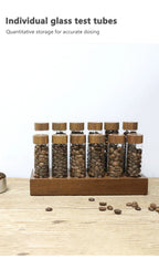 Coffee Beans Storage Container Tube Display Rack Tea Bottle Glass Single Dose Espresso Accessory Coffeware Set Barista Tool Gift