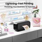 Phomemo PM-241BT Shipping Label Printer Label Sticker Round Label Square Label Rainbow Color DIY Logo Design Small Business