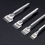 DIY Leather Craft Punching Hole Tool Leather Stitching Sewing Punches 1+2+4+6 Leather craft Spacing Punch Tools 3/4/5/6mm