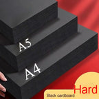 A4/A5 Black Cardboard Sheets Paper Art Painting Supplies Double-Sided for Graffiti Drawing Diy Handmade Cardstock 180/230/300g