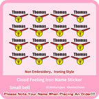Custom Thermal Embroidery Iron Name Tag Sticker Personalized Washable Sewing Clothing Children Stickers Clothes Babysuit Labels