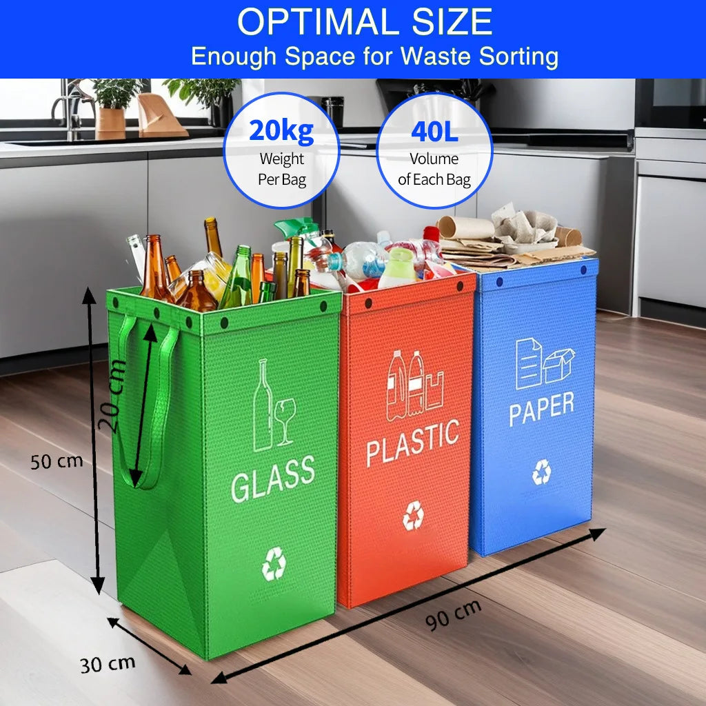 new Sell foreign trade PP storage handbag waterproof garbage sorting bag home environmental protection trash can garbage bag.