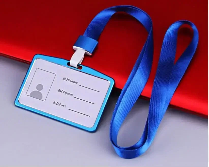 Aluminum Alloy Card Cover Case Women Men Work Name Bank ID Card Holders Business Badge Case Credit Card Badge Case Bag Pouch