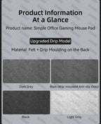 Large Size Gaming Mouse Pad Non-slip Wool Felt Mousepad Office Desk Mat Protector Table Laptop Cushion Keyboard Mat Premium