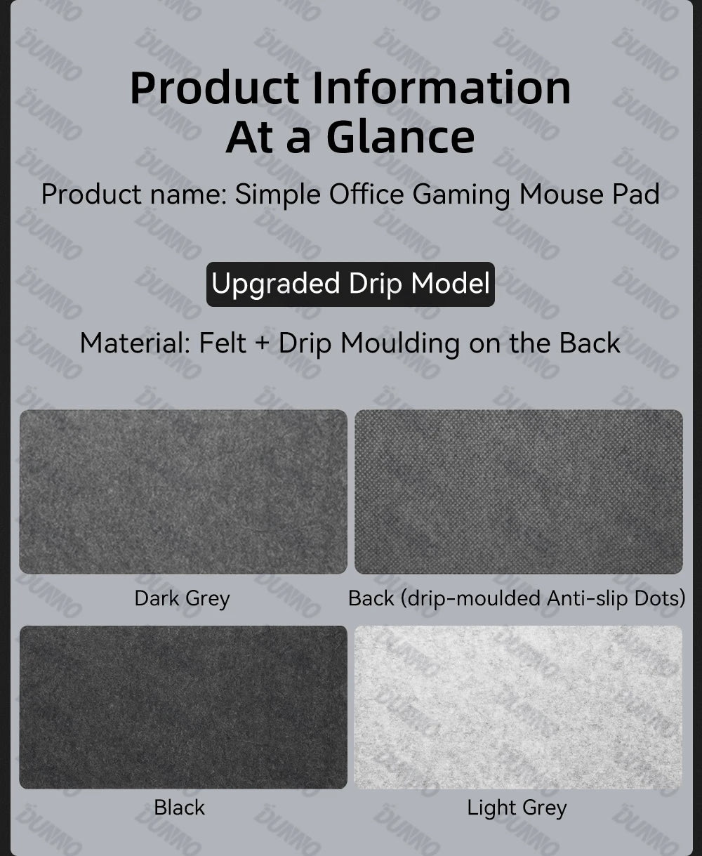 Large Size Gaming Mouse Pad Non-slip Wool Felt Mousepad Office Desk Mat Protector Table Laptop Cushion Keyboard Mat Premium