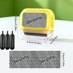 A005 Large Roller Privacy Stamp, Identity Theft Protection & Confidentiality Guard, with 3 Refill Inks