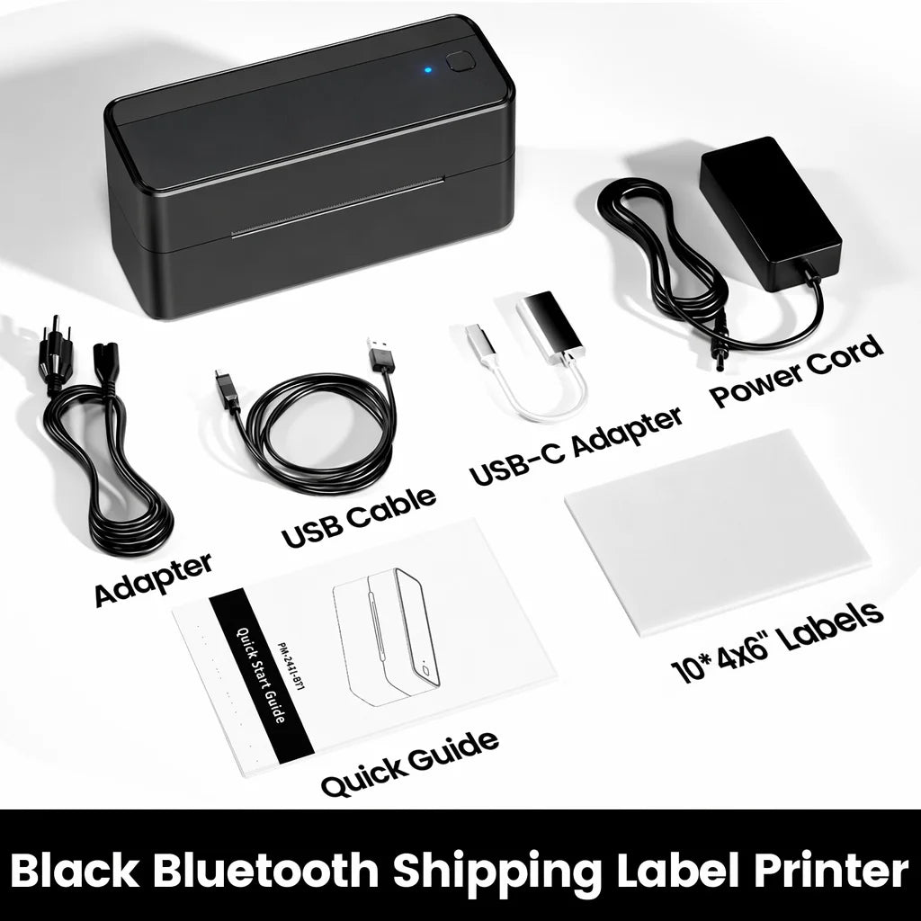Phomemo 241 Bluetooth Thermal Label Printer Wireless Small Shipping Label Printer 4X6 Compatible with iPhone Android Mac Window