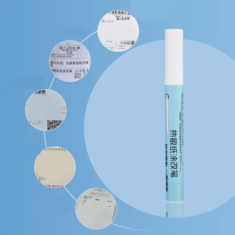 Portable Correction Pen 3 Seconds To Erase Correction Fluid Pen Thermal Paper Parcel Label Correction Fluid Privacy Protection