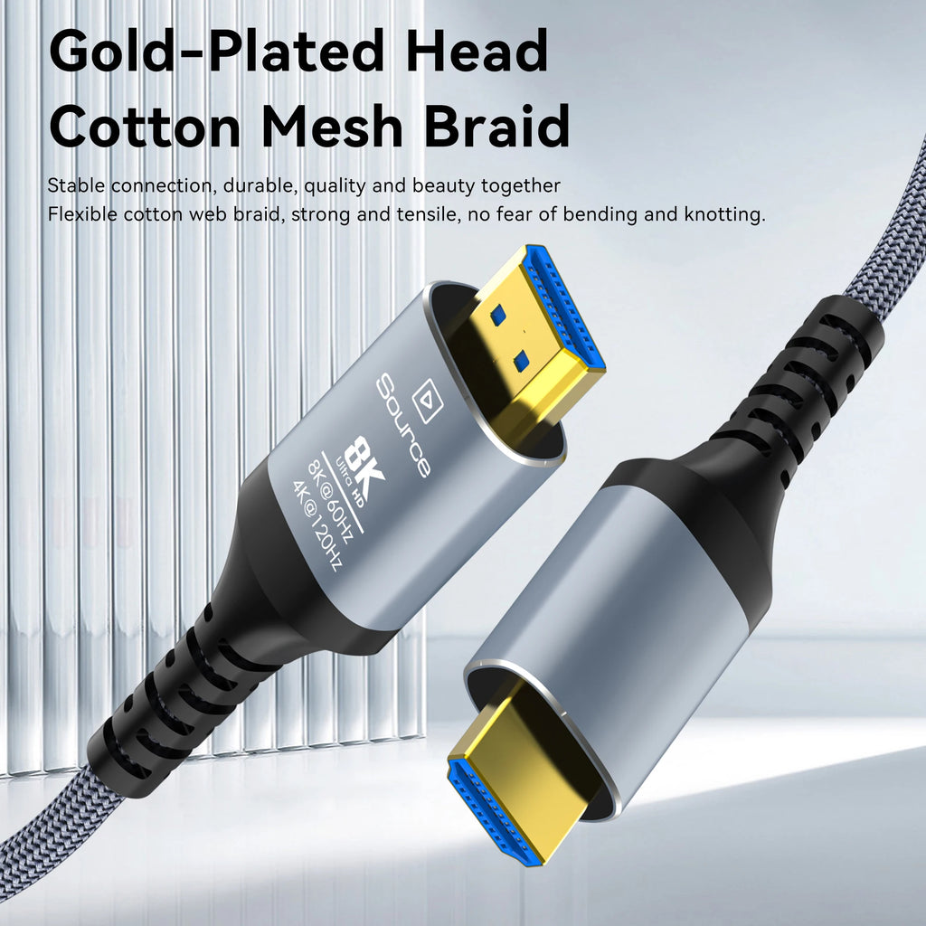 8K HDMI Fiber Optic Cable 8K60Hz 4K120 HDMI 2.1 Cable  Dynamic HDR/eARC/HDCP 2.3 Compatible with LG Samsung Sony TV/PS5/Blu-ray