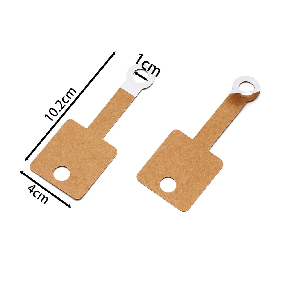 50Pcs/lot Blank Paper Price Tags Stickers DIY Jewelry Bracelet Ring Labels Display Card Packaging Sticker Self-Sticker Hangtag