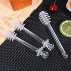 1Pcs Honey Spoon Plastic Honey Dipper Stick Syrup Dispenser Spoon Jar Stick Kitchen Accessories Server Honey Cooking Tools