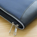 Versatile Canvas A4 Documents File Bag Large Capacity Double Zipper Accordion Folder 12-Layer Business Briefcase