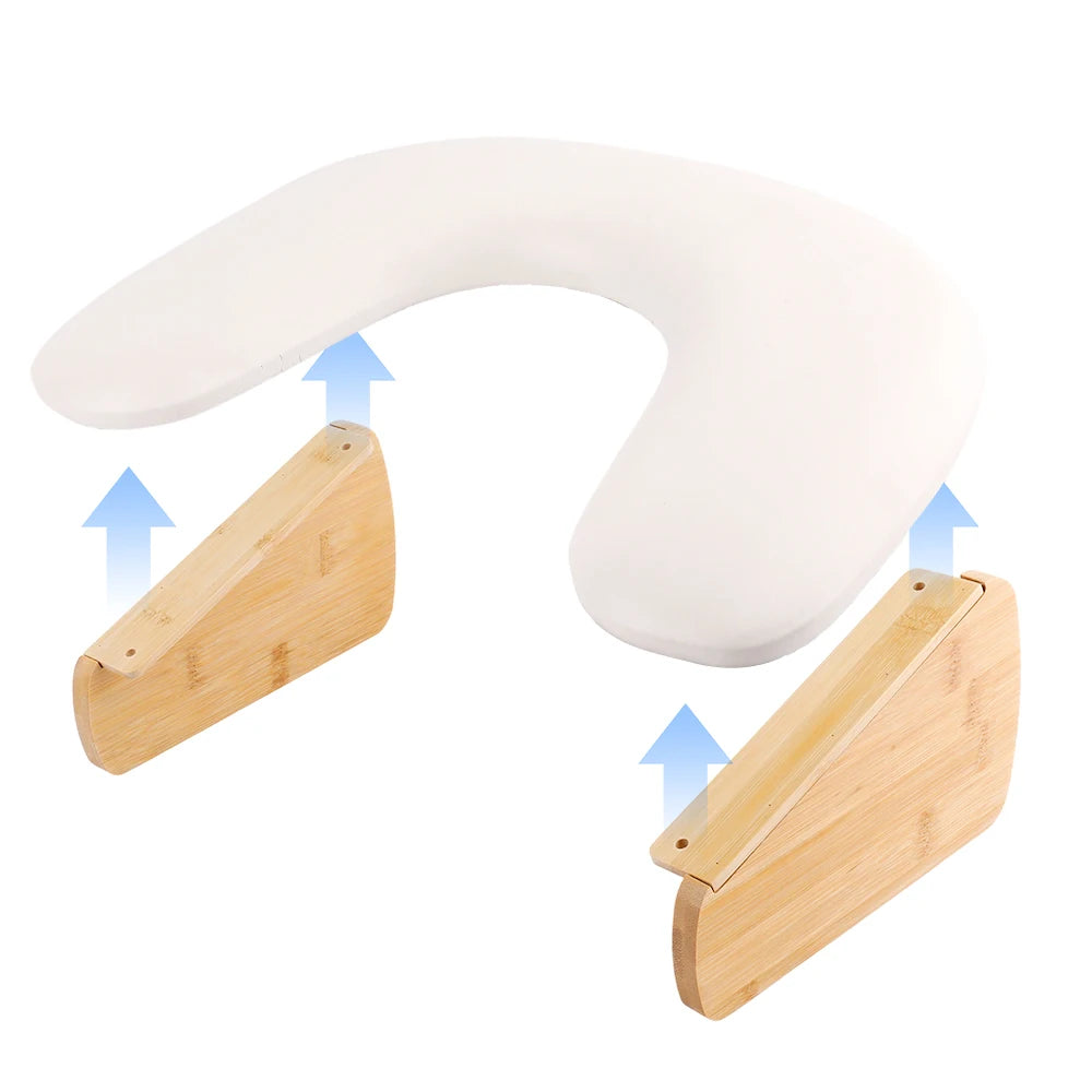 Nail Arm Rest with Rotating Phone Holder, Arm Rest for Nails Tech, PU Leather Nail Tech Arm Rest, U-Shaped Hand Rest