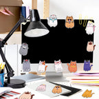 12/24pcs Cute Animals Sticky Notes Set, Refrigerator Memo Pads,Self-Stick Dog Cat Notes Pads for Home Office Gifts Supplies