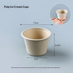 5/10/20/50pcs 5OZ Ice Cream Cup Environmentally Friendly Degradable Disposable Celebrity Dessert Pulp Light Food Paper Bowl