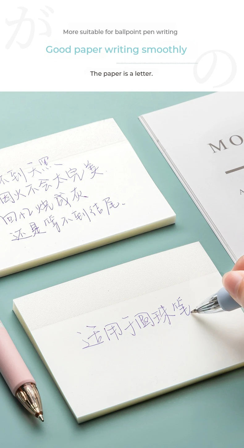 50 Sheets Transparent Sticky Notes Waterproof Message Stickers for Note Books Convenient Reporting & Signature Stickers
