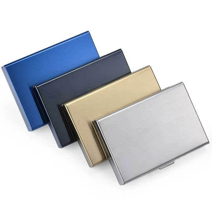 Stainless Steel RFID Anti-Theft Card Holder, Ultra Thin Anti-Demagnetization Metal Wallet, Portable Credit Purse for Men Women