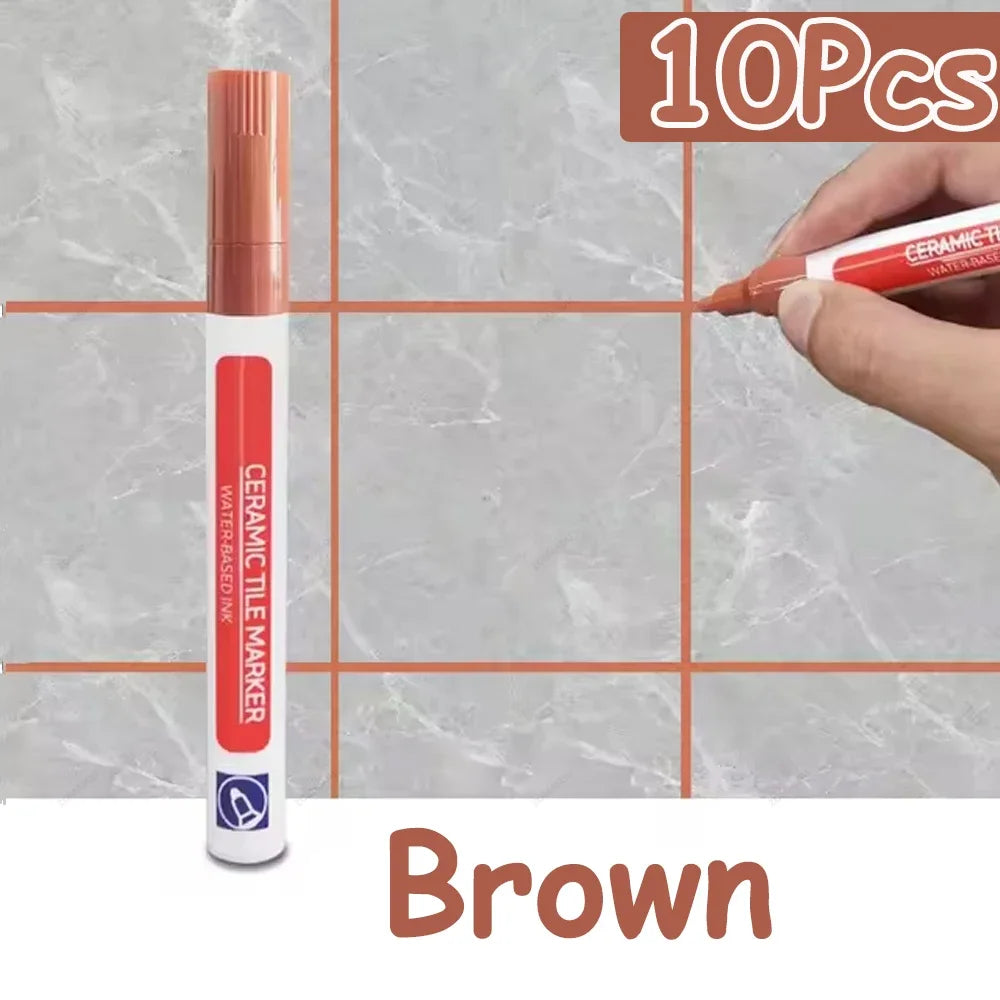 10 Colors 1/2/4/10Pcs Floor Tile Marker Pen Wall Grout Pen Waterproof for Ceramic Kitchen Bathroom Seam Paint Gap Repair Tools