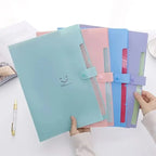 5page Classic Accordion File Folders - A4 Document Storage Bags with Plastic Material and Test Roll Holder - Durable and Expanda