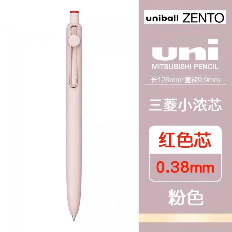 1+3 Refill Japan UNI Gel Pen Small Thick Core 0.38mm Smooth Quick Dry UMN-SF-38 Upgrade UniBall One Black School Supplies