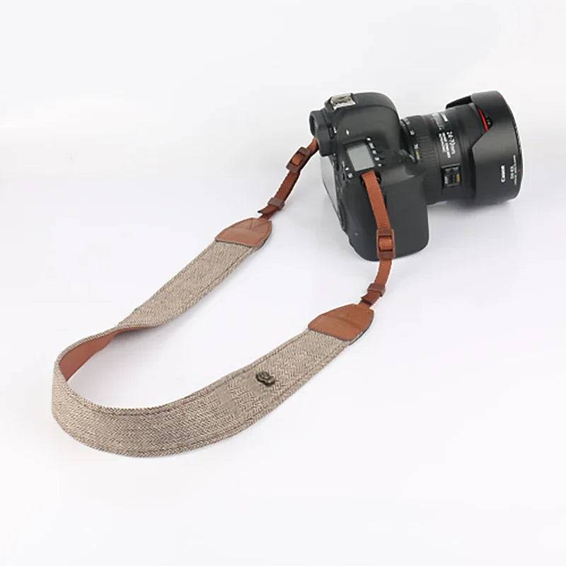 Portable Camera Strap Adjustable Cotton Leather Camera Shoulder Neck Strap Belt For Sony/ Nikon Camera Belt For DSLR Digital SLR