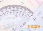 4 Pcs/Set Math Sets Metal Ruler Triangle Ruler Protractor with Box for School Student Geometry Sets