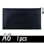 A4/A6 Pencil Bag Zipper Pouch Document Puzzle Bag Waterproof Zip File Folders Pencil Case Storage Bags School Office Supplies