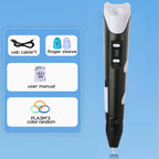 3D Pen With LCD Screen Compatible PLA Filament Toys 3D Drawing Printing Pen for Children DIY Christmas Birthday Gift