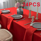 Set Of 6/12/24 40x40cm Table Cloth Napkins Durable Polyester Thicken Placemat Reusable for Kitchen Dining  Wedding Decoration