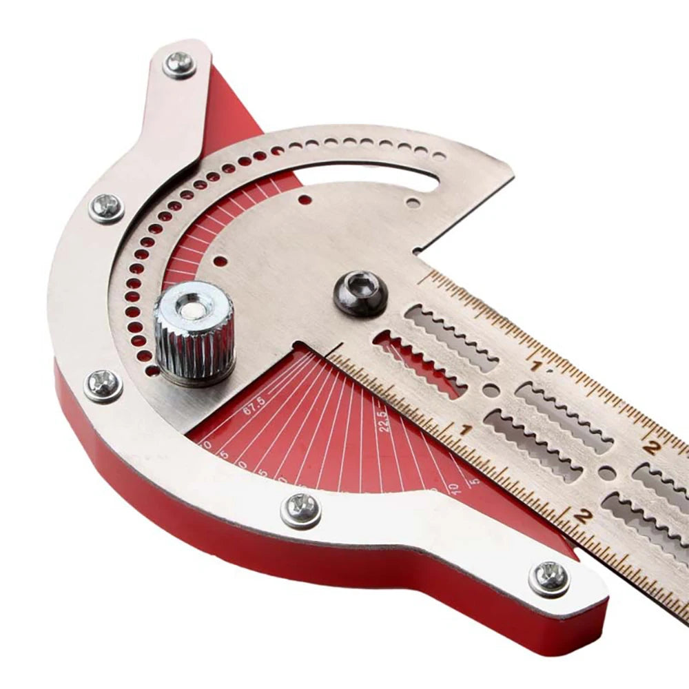10/15/20 inch Woodworkers Edge Rule Protractor Woodworking Ruler Angle Measure Stainless Steel Carpentry Layout Carpenter Tools